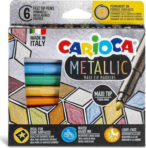 Metalik 6lı Jumbo Keçeli Boya Kalemi