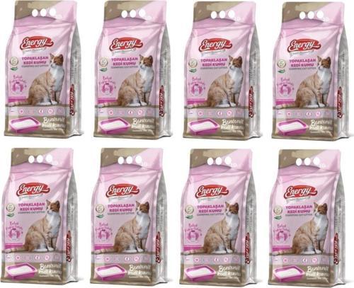 Bentonit Kedi Kumu Bebek Pudrası Kokulu 10 Lt - 8 Paket - Toplam 80 Lt