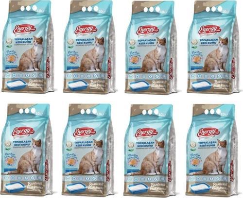Bentonit Kedi Kumu Marsilya Sabunu Kokulu 10 Lt - 8 Paket - Toplam 80 Lt
