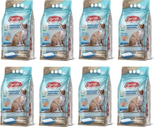 Bentonit Kedi Kumu Marsilya Sabunu Kokulu 5 Lt - 8 Paket - Toplam 40 Lt