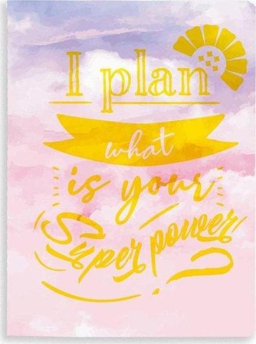 I Plan What is Your Super Power Gold Terzi Dikişli Defter
