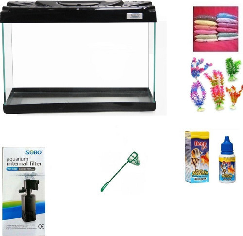 3518 Akvaryum Hazır Set Siyah 35 CM