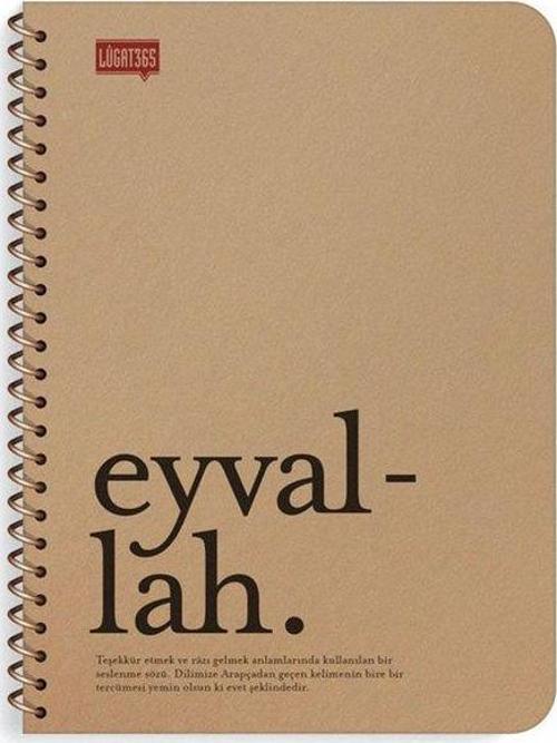 80 Yaprak Çizgili Defter - Eyvallah