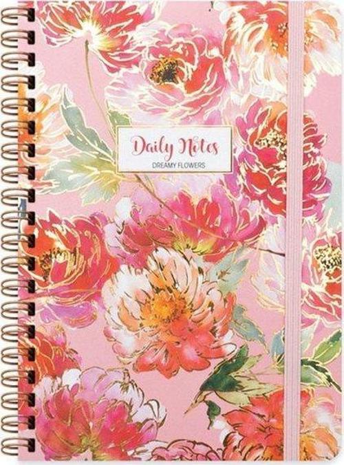 A5 80 Yaprak Çizgili Defter Daily Notes Dreamy Flowers - Alice