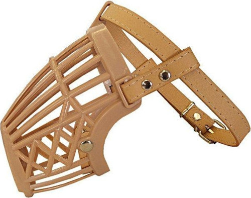 Plastik Köpek Ağızlığı Small-Medium 19 cm Bej
