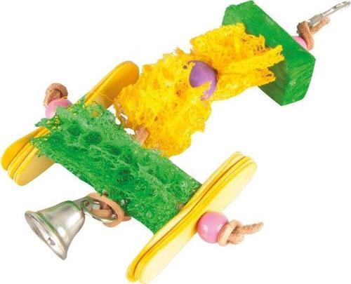 Loofah Doğal Ahşap Kuş Oyuncağı 23 cm