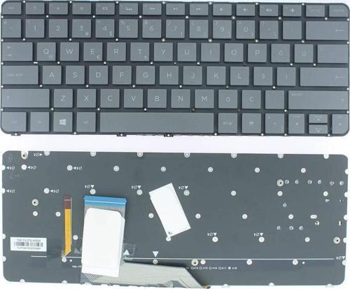 Hp ile Uyumlu Spectre 15-ap000 x360 Klavye - Siyah - TR - Backlit