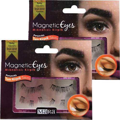 Magnetic Eyes Mıknatıslı Parçacıklı Tam Kirpik Takımı 2 Adet