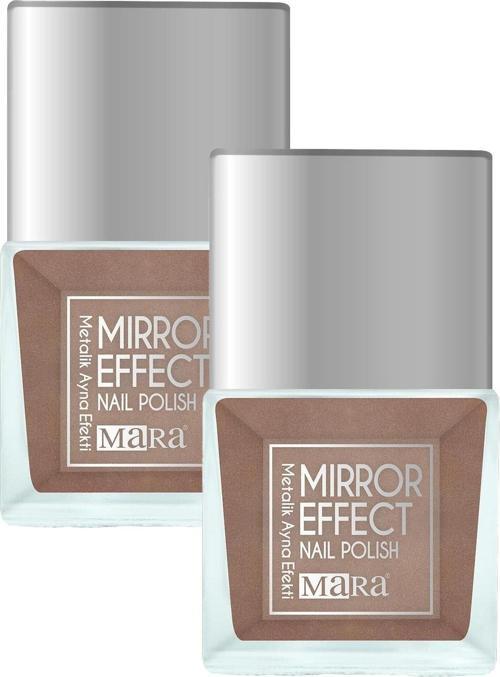 Metalik Ayna Efektli Oje - Bronz 2 Adet