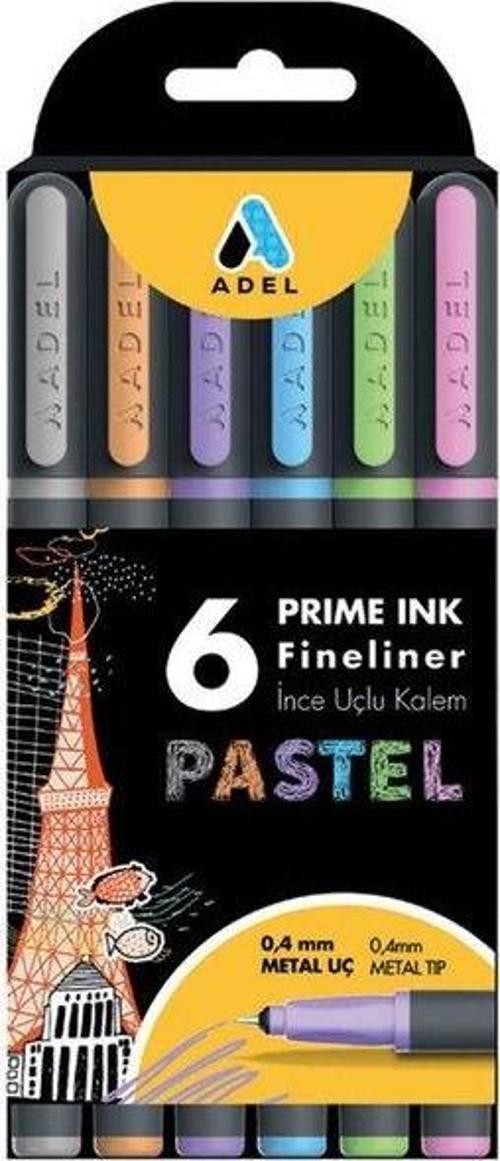 Prime Ink Fineliner 6lı Pastel İnce Uçlu Kalem
