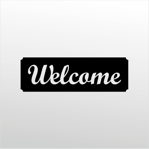 Folyo Sticker Hoşgeldiniz 40cm Uzunluk