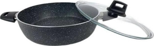 ZK-025 Zetra 30 cm Granit Basık Tencere Gri