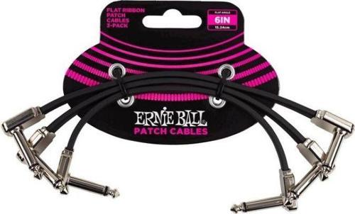 ERNIE BALL P06221 - 6\" (15cm) Flat Ribbon Patch Kablosu (3lü Paket)