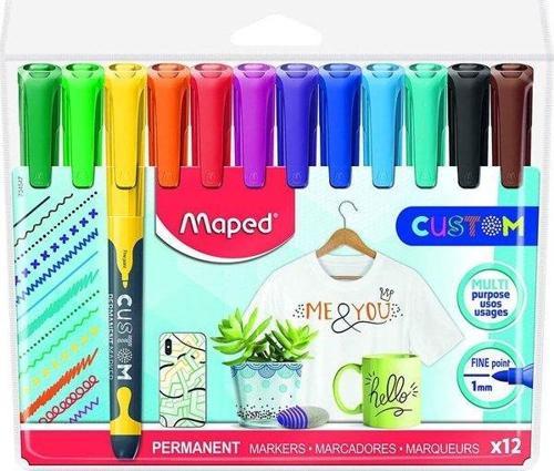 Permanent Marker 12li İnce Uçlu Askılı Paket