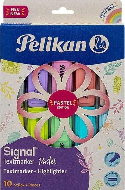 10lu Pastel Fosforlu İşaretleme Kalemi