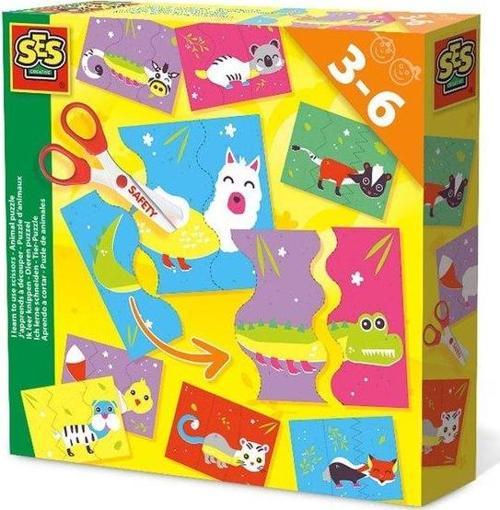 Makas Kullanmayı Öğreniyorum- Hayvanlar Yapboz