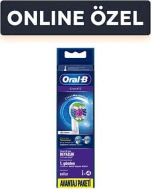 Şarjlı Yedek Başlık 3 Boyutlu Diş Fırçası 4'lü ( 1 ADET )