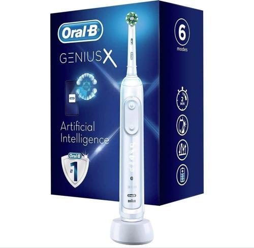 Genius X Yapay Zeka Destekli Şarj Edilebilir Diş Fırçası Beyaz