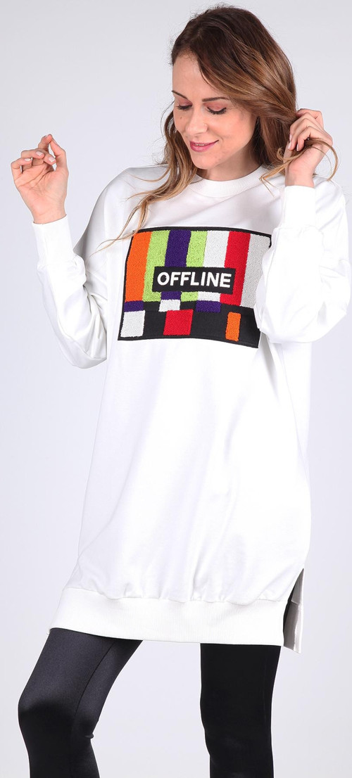 Kadın Uzun Sweatshirt Tesettür Tunik