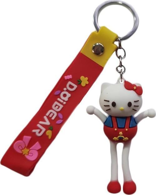 22 cm Silikon Anahtarlık Hello Kitty Anahtarlık - Uzun Bacaklı Hello Kiti Çocuk Anahtarlık