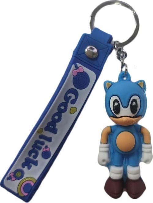 22 cm Silikon Anahtarlık Mavi Sonic Anahtarlık - Sonic Çocuk Anahtarlık