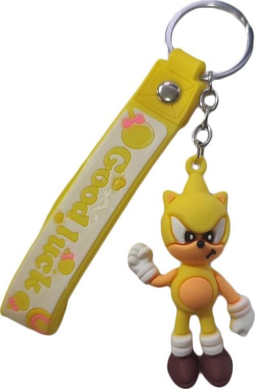 22 cm Silikon Anahtarlık Sarı Sonic Anahtarlık - Sonic Çocuk Anahtarlık