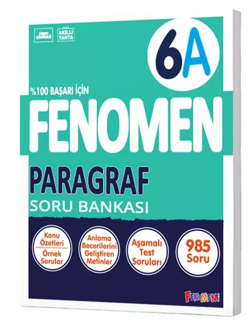 Fenomen Yayınları 6 Sınıf Paragraf A Soru Bankası