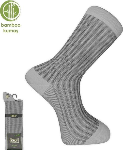 Pro Çorap Gence Bambu Erkek Çorabı Kül Gri (17101-R6)