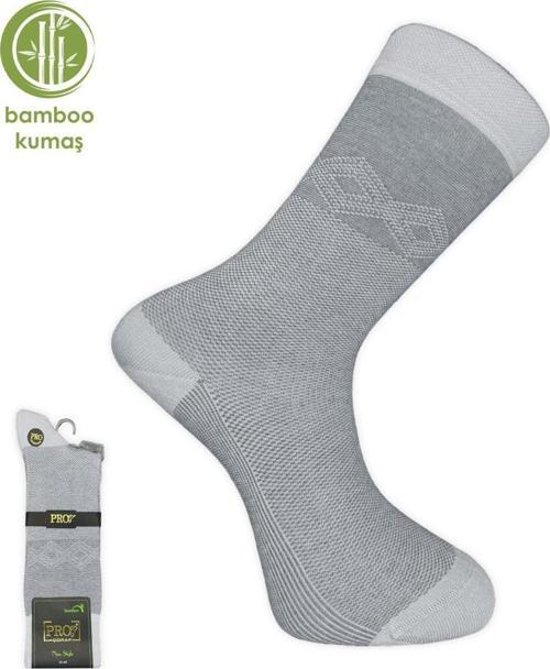Pro Çorap Tumaniş Bambu Erkek Çorabı Gri (17104-R6)