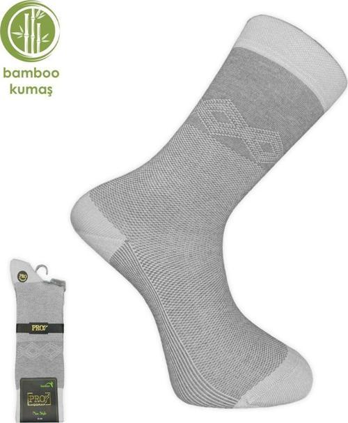 Pro Çorap Tumaniş Bambu Erkek Çorabı Kül Gri (17104-R5)