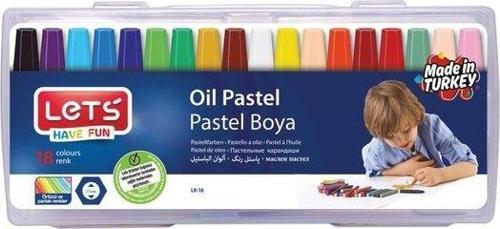 18 Renk Pastel Boya Plastik Çantalı