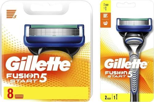 Fusion 5 Start 8'li Yedek Bıçak + Fusion Start Tıraş Makinesi 2 Yedekli