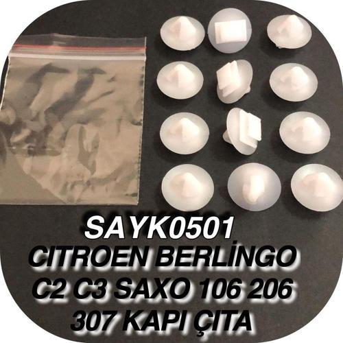 Citroen Berlingo C2 C3 Saxo 106 206 307 Kapı Çita Döşeme Klipsi