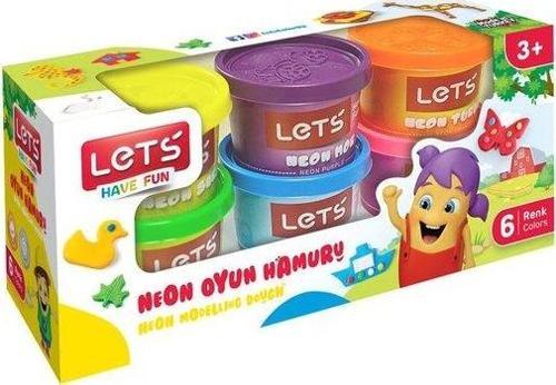 Oyun Hamuru 6 Renk Fosforlu 600 gr L8346