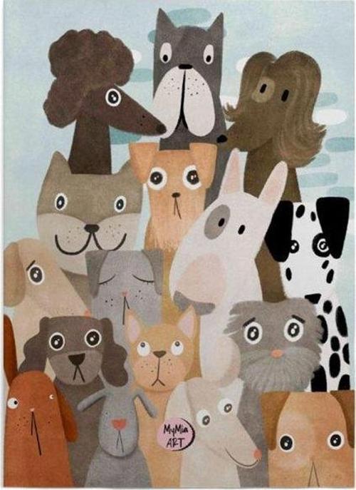Mymia Art Karışık Köpekler Butik Defter