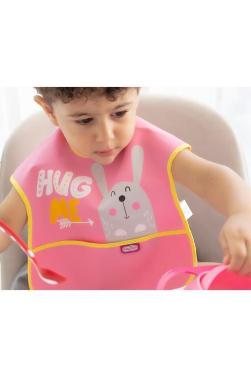 Poli Muşamba Önlük Büyük Pembe