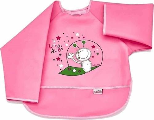 Poli Muşamba Kollu Önlük Pembe
