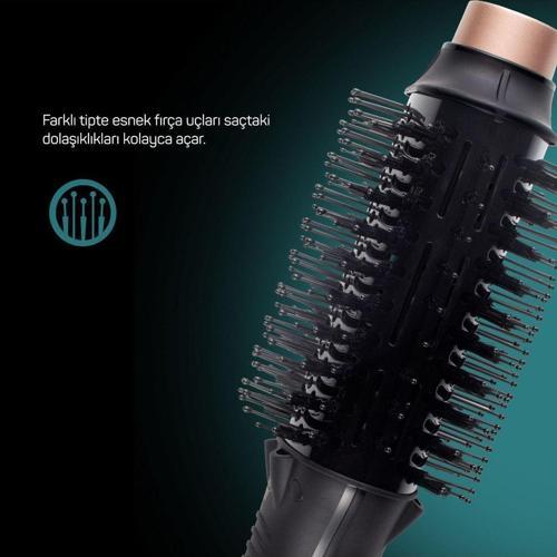 Ar5083 Volume Pro Ultra Hava Üflemeli Saç Şekillendirici Fön Tarağı- Siyah 7095seri