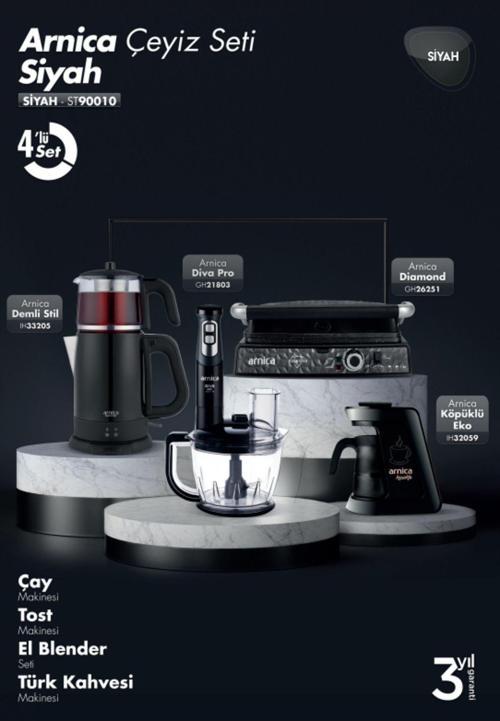 4'lü Çeyiz Seti ST90010 Siyah