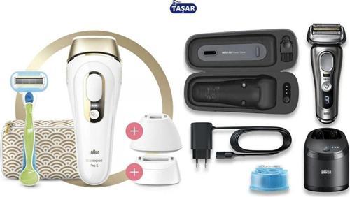 9 Serisi Pro Şarjlı Islak Ve Kuru Tıraş Makinesi + Silk Expert Pl5237 Yeni Nesil Ipl 400.000