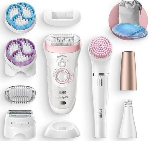 Silk-épil 9 9975 Güzellik Seti Sensosmart Kablosuz Islak-kuru Kullanım 8 Ek Parçalı Epilatör