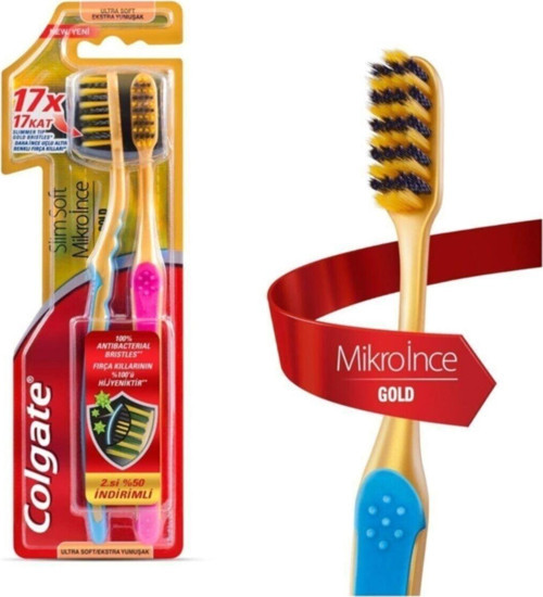 Diş Fırçası Mikro Ince Gold 1+1 Yumuşak