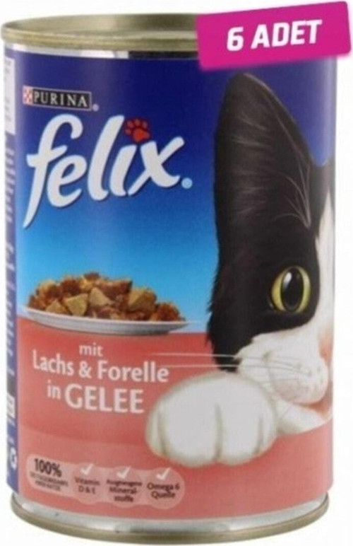 6 Adet Somonlu Ve Alabalıklı Konserve Kedi Mamasi 400 Gr