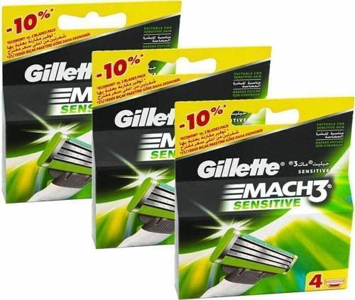 Tıraş Bıçağı Mach-3 Sensitive 12 Li