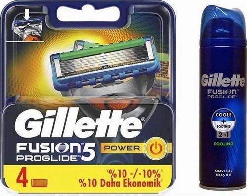 Fusion 5 Proglide Power 4'lü Yedek Bıçak + Proglide Tıraş Jeli 200 Ml