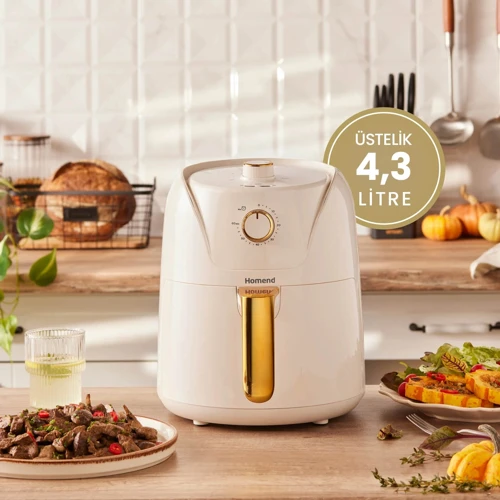 Airfryday 2504H 8 Farklı Programlı, 4,3 Litre Airfryer Krem