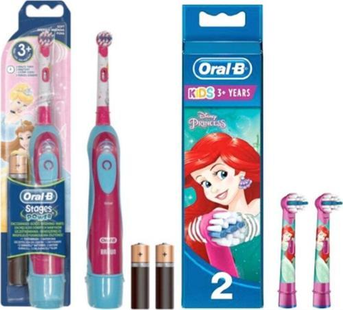 Stages Pilli Kız Çocuk Diş Fırçası + Eb10 2 Stages Power Princess 2 Li Çocuk Diş Fırça