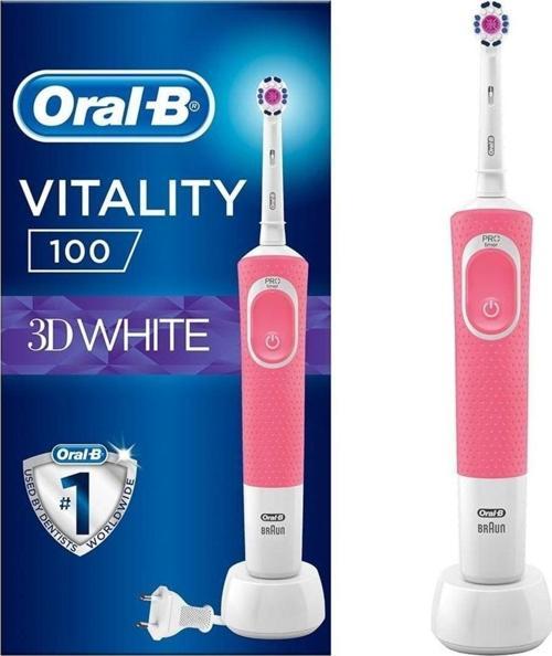 Oral B Vıtalıty D100 Pembe 3dwhıte Kutulu Şarjlı Diş Fırçası