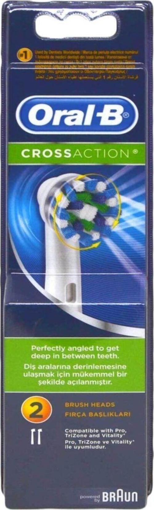 Oral B Yedek Başlık 2'li Şarjlı Diş Fırçası İçin Cross Action