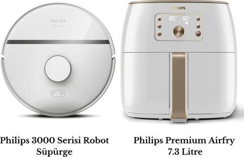 PHİLİPS AVANTAJ SET (XU3000 3000PA ROBOT SÜPÜRGE HD9870 PREMİUM AİRFRY XXL 7.2 LİTRE )